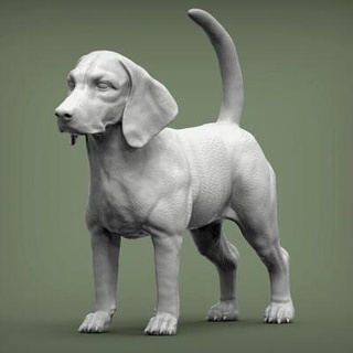 beagle perro 3d impresión modelo alexander3dart 3d print model - Mito3D