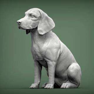 beagle perro 3d impresión modelo alexander3dart 3d print model - Mito3D