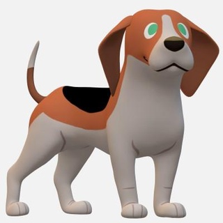 beagle köpek ayakta 3d Yazdır model şafak yarası 3d print model - Mito3D