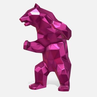 ours figure grizzly 3d impression modèle lowpoly 3d print model - Mito3D