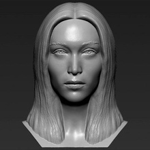 bella hadid bust print ready 3d model here printing current size 5 cm height but you free scale it zip file contains obj stl created zbrushif have any questions please don't hesitate contact me respond asap encourage check my other characters models 3d print model - Mito3D