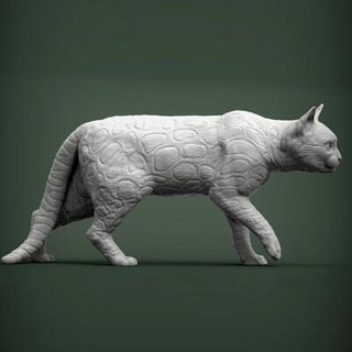 bengala gato 3d impressão modelo alexander3dart 3d print model - Mito3D