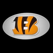 bengals team logo oval print ready 3d model virtual football created using blender open source modeling rendering software tool which you may download free blenderorg latest version if 28 3d print model - Mito3D
