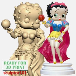 betty boop snow white - 3d print model sculptor101 3d print model - Mito3D