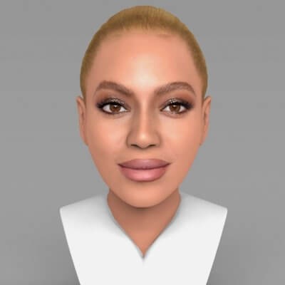 beyonce knowles bust color - 3d print model by printedreality 3d print model - Mito3D
