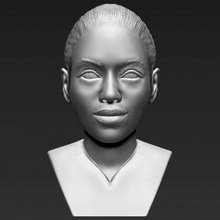 beyonce knowles print ready 3d model here bust printing current size 5 cm height but you free scale it zip file contains obj stl created zbrush 3d print model - Mito3D