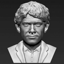 bilbo baggins hobbit bust print ready 3d model here martin freeman printing current size 5 cm height but you free scale it zip file contains obj stl created zbrush 3d print model - Mito3D
