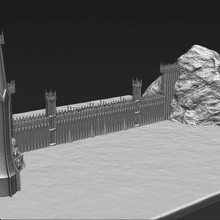 black gate mordor lord rings print ready 3d model here printing zip file contains obj stl current scale 2578 x 2427 100 mm you free but keep mind quite detailed there no spikes very thin areas tried thicken all them need high resolution anyway enjoy if have any questions please don't hesitate contact me respond asap encourage check my other models 3d print model - Mito3D