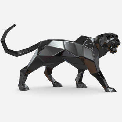 black panther - 3d print model lowpoly 3D print model - Mito3D
