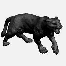 schwarz Panther Statue drucken bereit 3d Modell Morgengrauen 3d print model - Mito3D