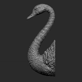 black swan bust - 3d print model guninnik81 3d print model - Mito3D