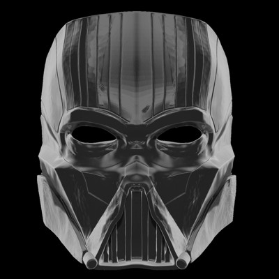 black vader custom concept mask print ready 3d model 3D print model - Mito3D