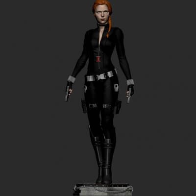 noir veuve merveille statue 3d impression modèle by chériloyet 3d print model - Mito3D