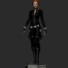 noir veuve merveille statue impression prêt 3d modèle chériloyet 3d print model - Mito3D