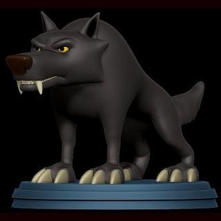 noir Loup niko étoiles jouets idiots 3d print model - Mito3D