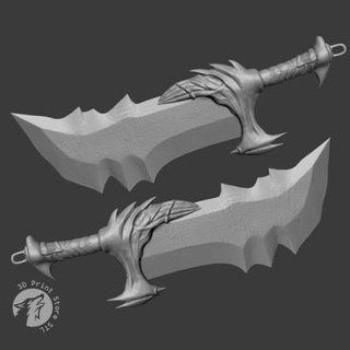 blade kratos god war - fan art 3dprintstorestl 3d print model - Mito3D