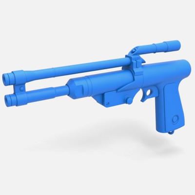 blaster pistolet boba fett mandalorien impression prêt 3d modèle 3D print model - Mito3D