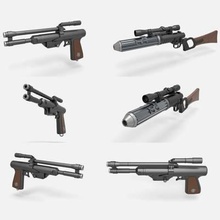 blaster pistol carbine boba fett mandalorian - print ready 3d model cosplayitemsrock 3d print model - Mito3D