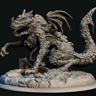 flétrissement dragon 3d impression modèle mai fils 3d print model - Mito3D