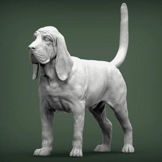 limier basset chien 3d impression modèle alexander3dart 3d print model - Mito3D