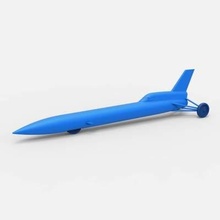 blue flame jet car print ready 3d model 3d print model - Mito3D