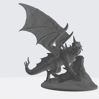 blue guardian dragon - 3d print model mai son 3D print model - Mito3D