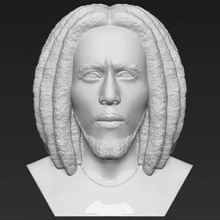 bob marley bust print ready 3d model here printing current size 5 cm height but you free scale it zip file contains obj stl created zbrushif have any questions please don't hesitate contact me respond asap encourage check my other celebrity models 3d print model - Mito3D