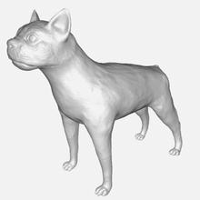bostón terrier impresión Listo 3d modelo 3d print model - Mito3D