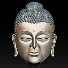 Bouddha visage pendentif impression prêt 3d modèle dang nhat bronzer 3d print model - Mito3D
