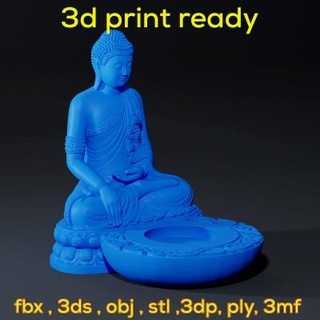buddha incense stand nivinpoly420 3d print model - Mito3D