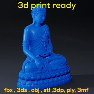Bouddha séance piédestal nivinpoly420 3d print model - Mito3D