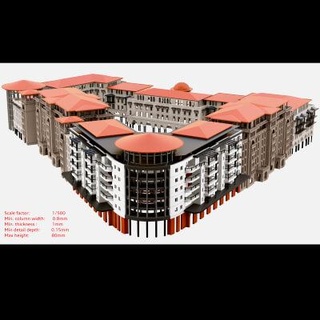 edificios 3d impresión basado 3d print model - Mito3D