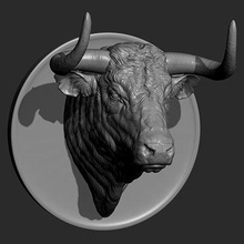 bull head - print ready 3d model guninnik81 3d print model - Mito3D
