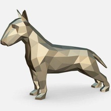 taureau terrier impression prêt 3d modèle lowpoly 3d print model - Mito3D