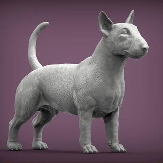 bull terrier 3d print model alexander3dart 3d print model - Mito3D