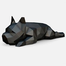 bulldog figura Stampa pronto 3d modello lowpoly 3d print model - Mito3D