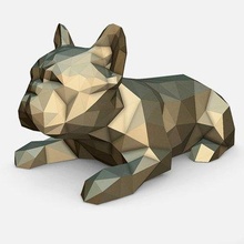 bulldog figura Stampa pronto 3d modello lowpoly 3d print model - Mito3D