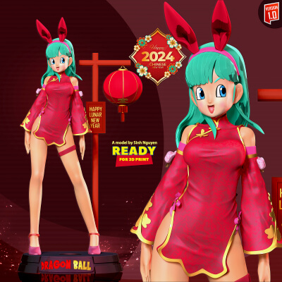 bulma - lunar new year 3d print model sinh nguyen 3D print model - Mito3D