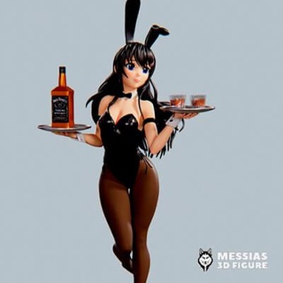 bunny girl figure - 3d print model m2so 3d print model - Mito3D
