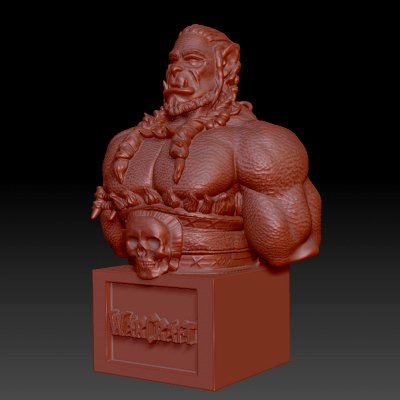 bust durotan print ready 3d model 3D print model - Mito3D