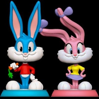 buster bunny babs - tiny toon adventures sillytoys 3d print model - Mito3D