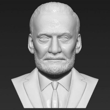 buzz aldrin bust print ready 3d model here printing current size 5 cm height but you free scale it zip file contains obj stl created zbrushif have any questions please don't hesitate contact me respond asap encourage check my other celebrity models 3d print model - Mito3D