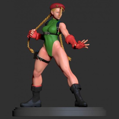 cammy street fighter print ready 3d model white also known codename killer bee video game character series first appearing super ii fani have divided individual parts make easy printing - obj stl files zbrush original ztl zpr you customize like version 10 thanks so much viewing my hope guys her 3D print model - Mito3D