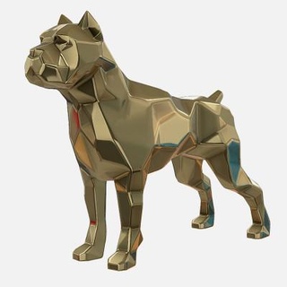 cane corso dog - 3d print model lowpoly 3d print model - Mito3D