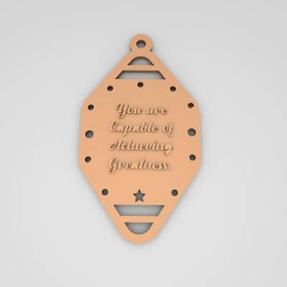 capable achieving greatness cute keychain - free 3d print model pk3dstore 3d print model - Mito3D
