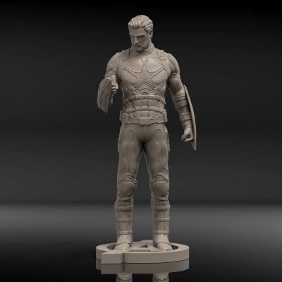 captain america avengers infinity wars statue - print ready 3d model cheriloyet 3D print model - Mito3D