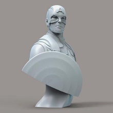 captain america bust - print ready 3d model cheriloyet 3d print model - Mito3D