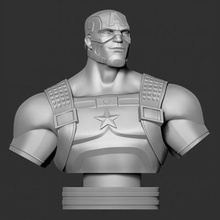 captain america bust print ready 3d model fictional superhero appearing american comic books published marvel comics his real name steve rogers leader avengersi have divided individual parts make easy printing - obj stl files version 10 thanks so much viewing my hope you guys like him 3d print model - Mito3D