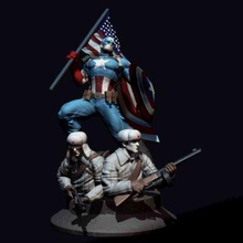 captain america miniatures - print ready 3d model cheriloyet 3d print model - Mito3D