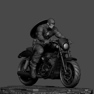 captain america motorcycle - 3d print model cheriloyet 3d print model - Mito3D